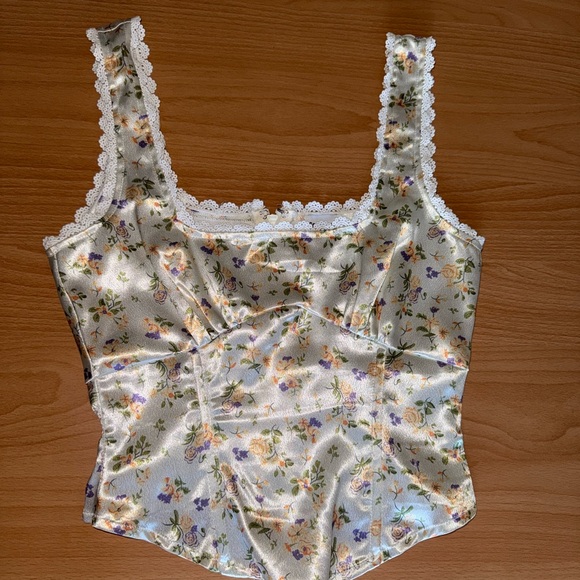 Princess Polly White Lace Trim Top - Picture 1 of 4